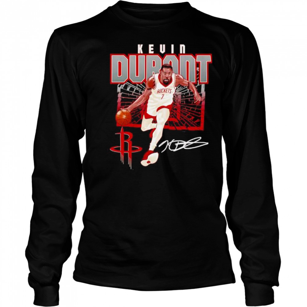 Kevin Durant Houston Rockets Shattered signature shirt Long Sleeved