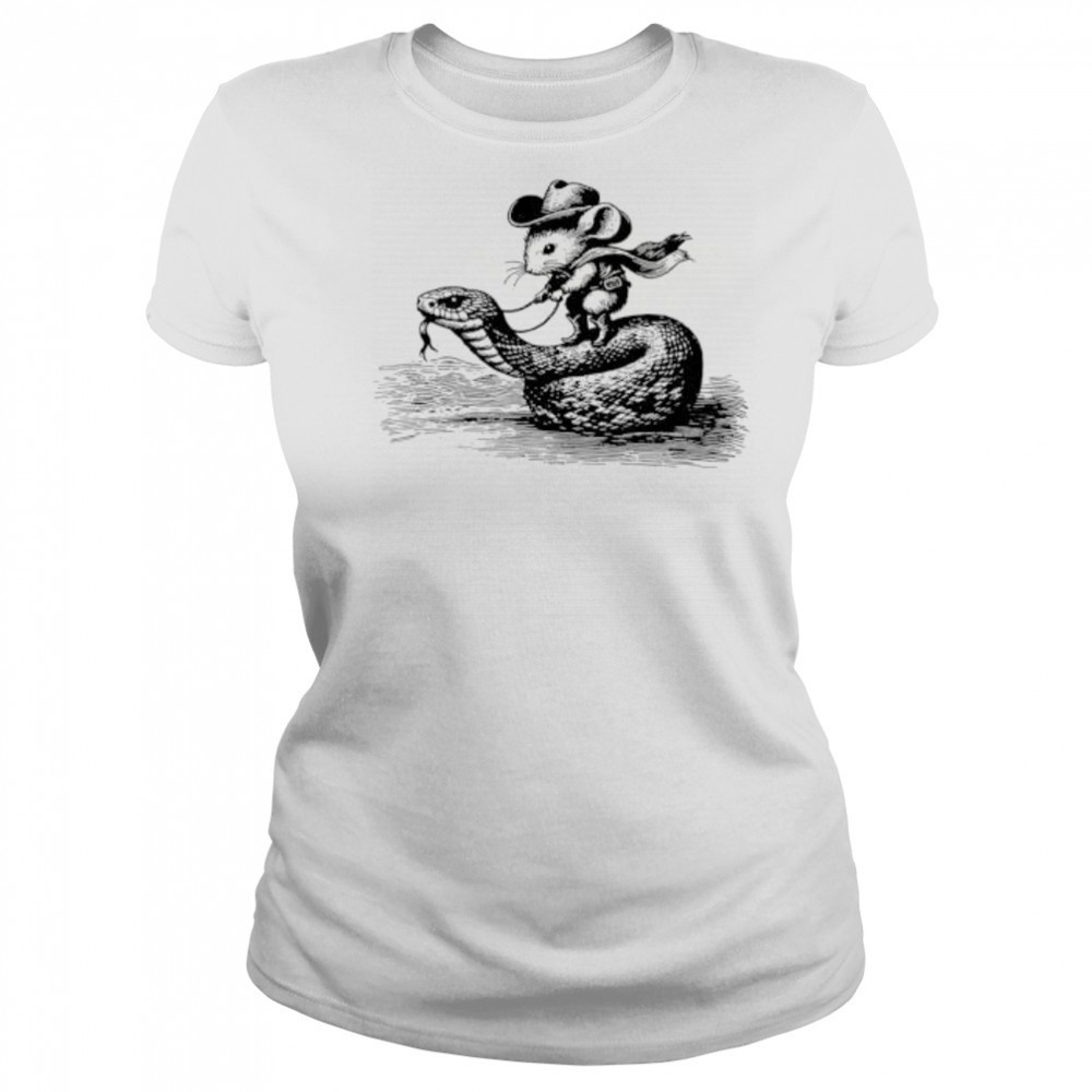 Mouse Cowboy on Snake shirt Women's T-shirt