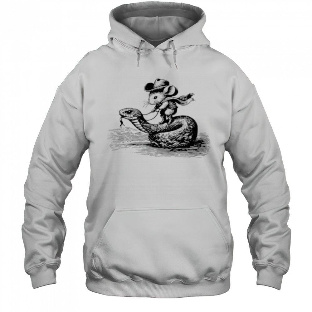 Mouse Cowboy on Snake shirt Hoodie