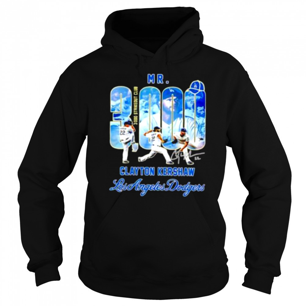 Mr. Clayton Kershaw Los Angeles Dodgers 3000 Strikeout Club signature shirt Sweatshirt