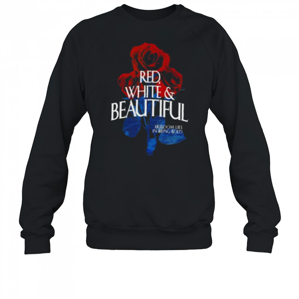 Red white and beautiful roses shirt Sweatshirt