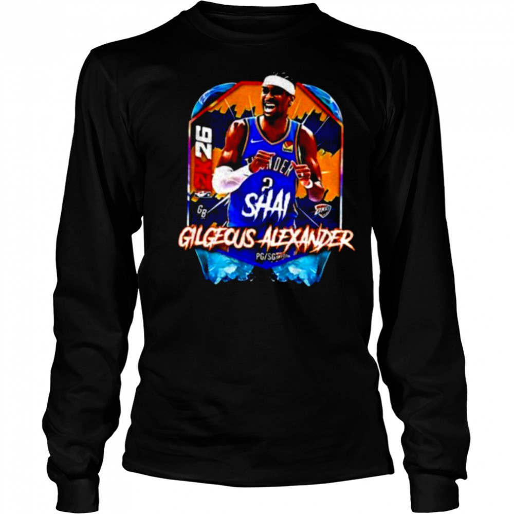 Shai Gilgeous Alexander OKC Thunder MVP Basketball NBA 2026 Basketball shirt Long Sleeved