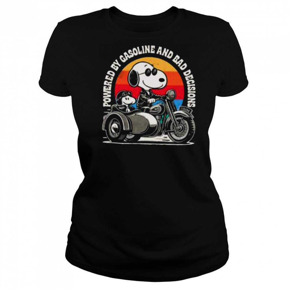 Snoopy powered by gasoline and bad decisions shirt Women's T-shirt
