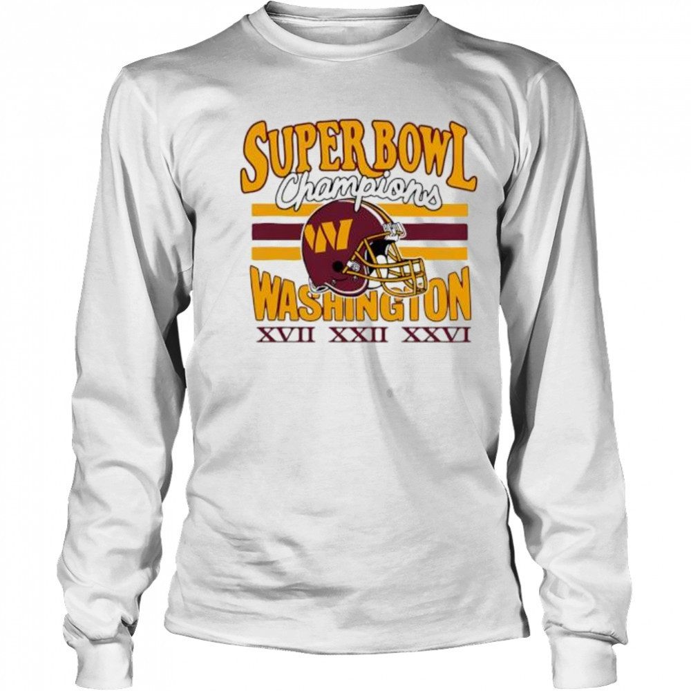 Washington Commanders Three-Time Super Bowl Champions shirt Long Sleeved