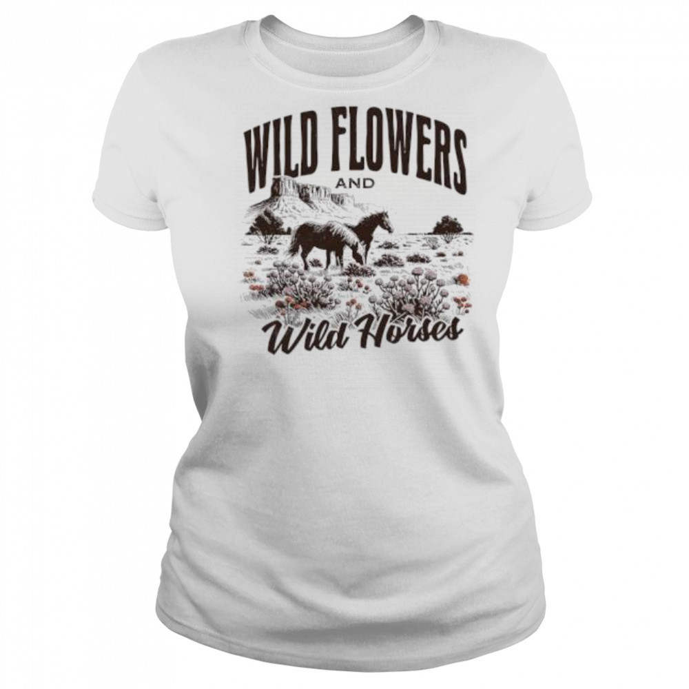 Wild flowers and Wild Horses vintage shirt Women's T-shirt