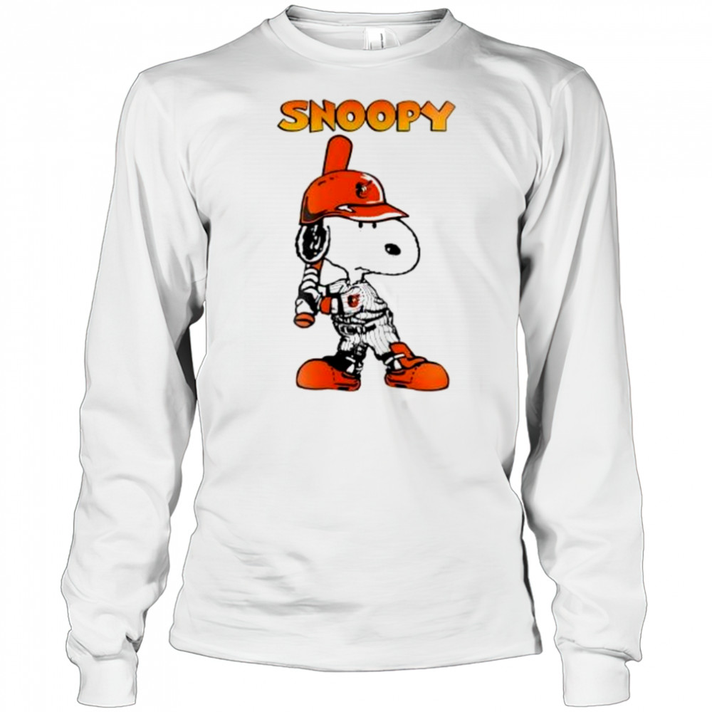 Baltimore Orioles Snoopy player shirt Long Sleeved