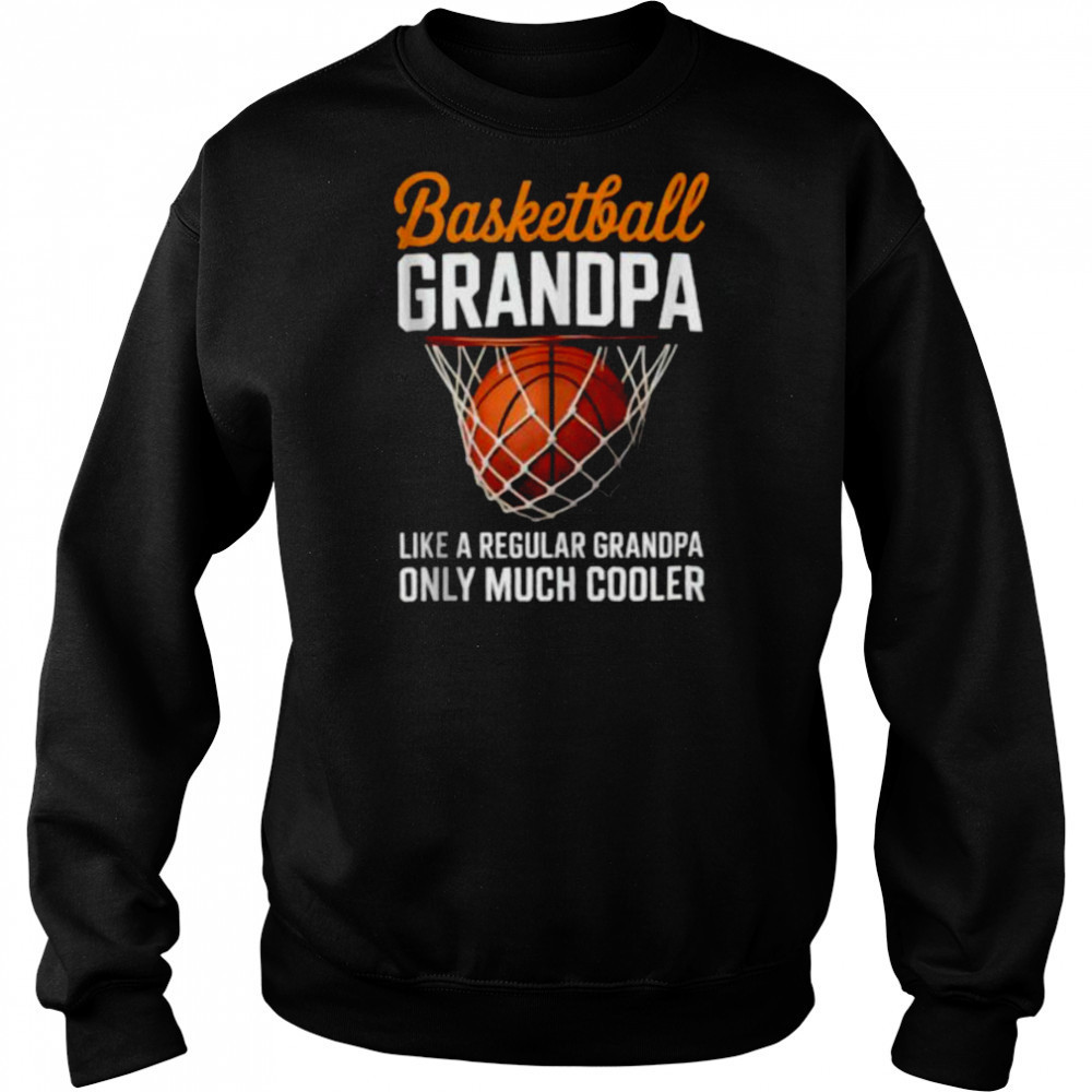Basketball Grandpa Cool Guy Hoops Baller Court Sport Dad Shirt Hoodie