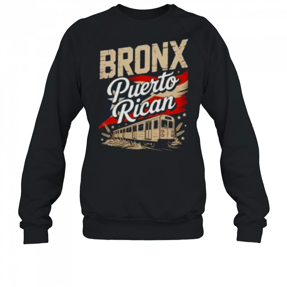Bronx Puerto Rican Heritage Subway Train Vintage Urban Pride Pullover Shirt Sweatshirt