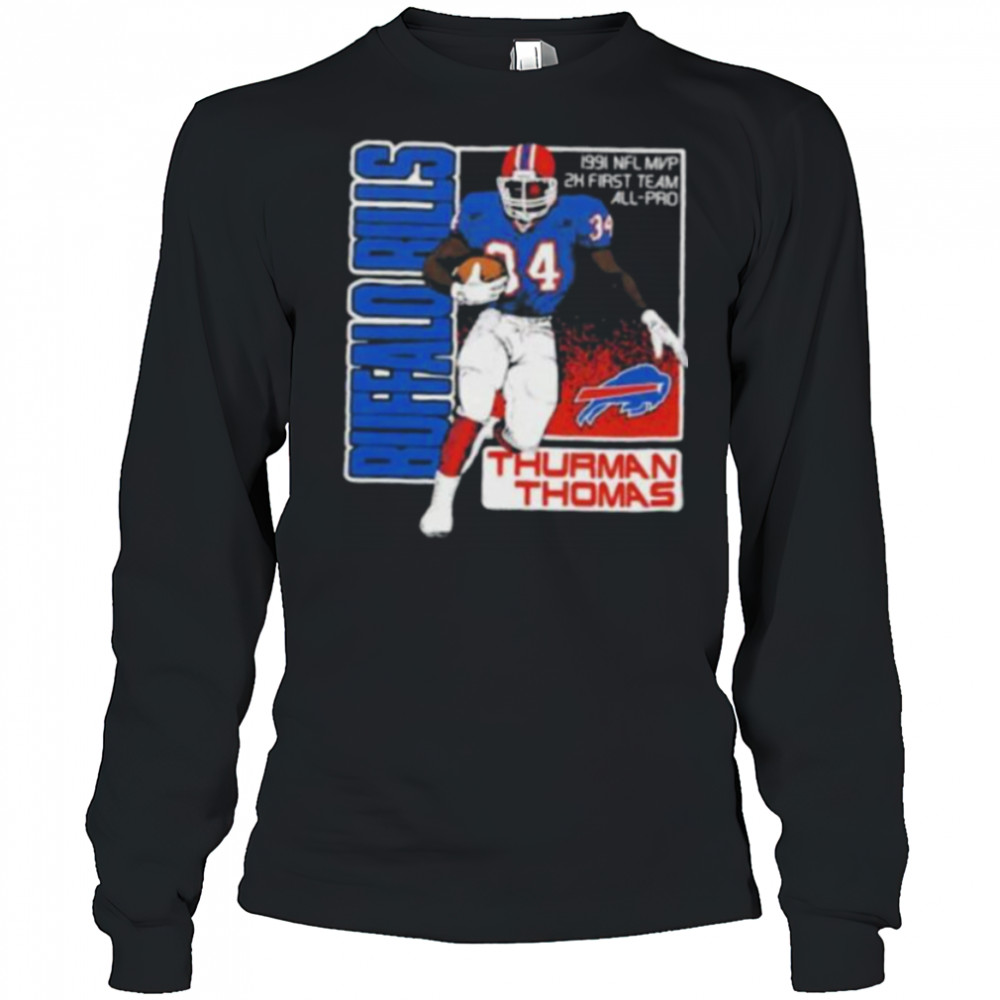 Buffalo Bills Thurman Thomas 1991 NFL MVP 2x first team All Pro Shirt Long Sleeved