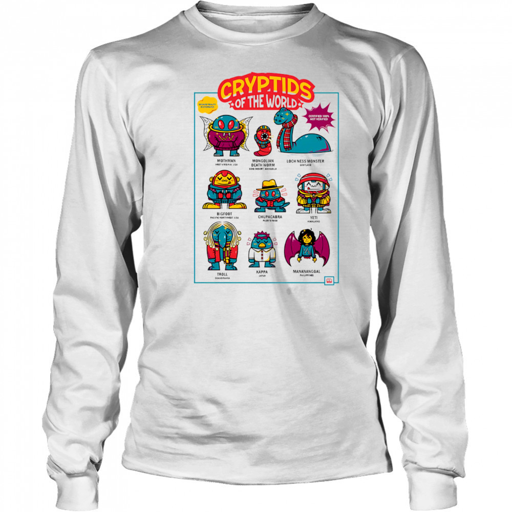 Cryptids of the world shirt Long Sleeved