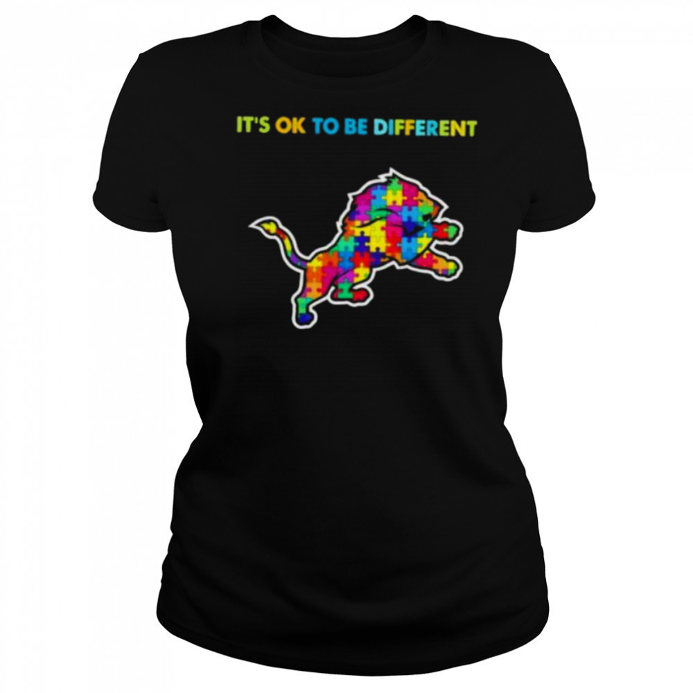 Detroit Lions Autism Awareness It’s ok to be different Shirt Women's T-shirt
