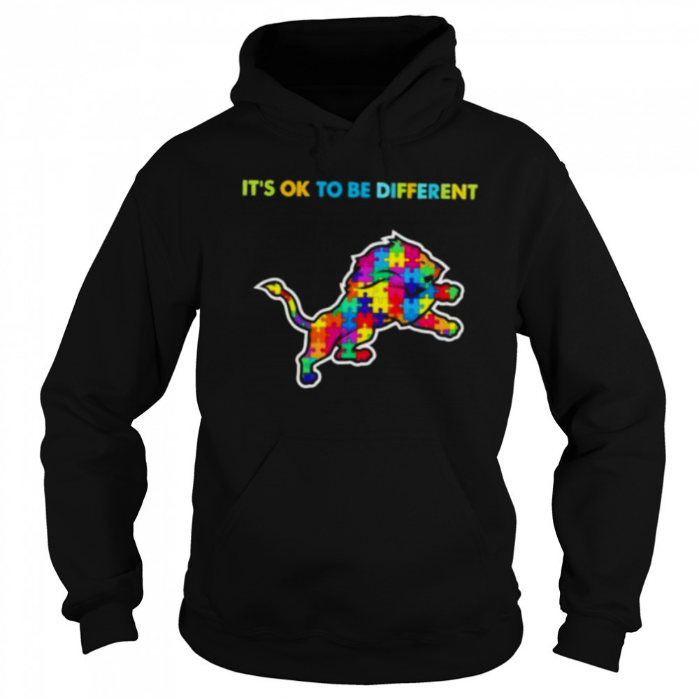 Detroit Lions Autism Awareness It’s ok to be different Shirt Sweatshirt