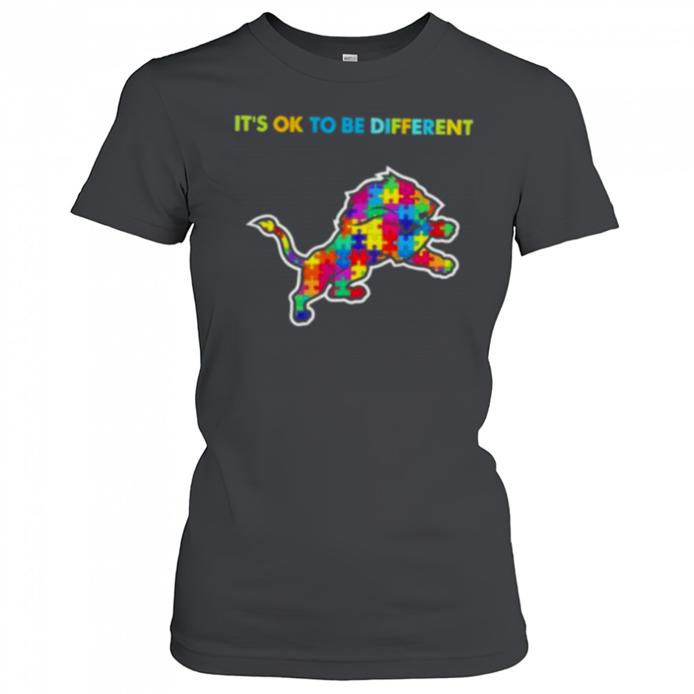 Detroit Lions Autism Awareness It’s ok to be different Shirt Women's T-shirt