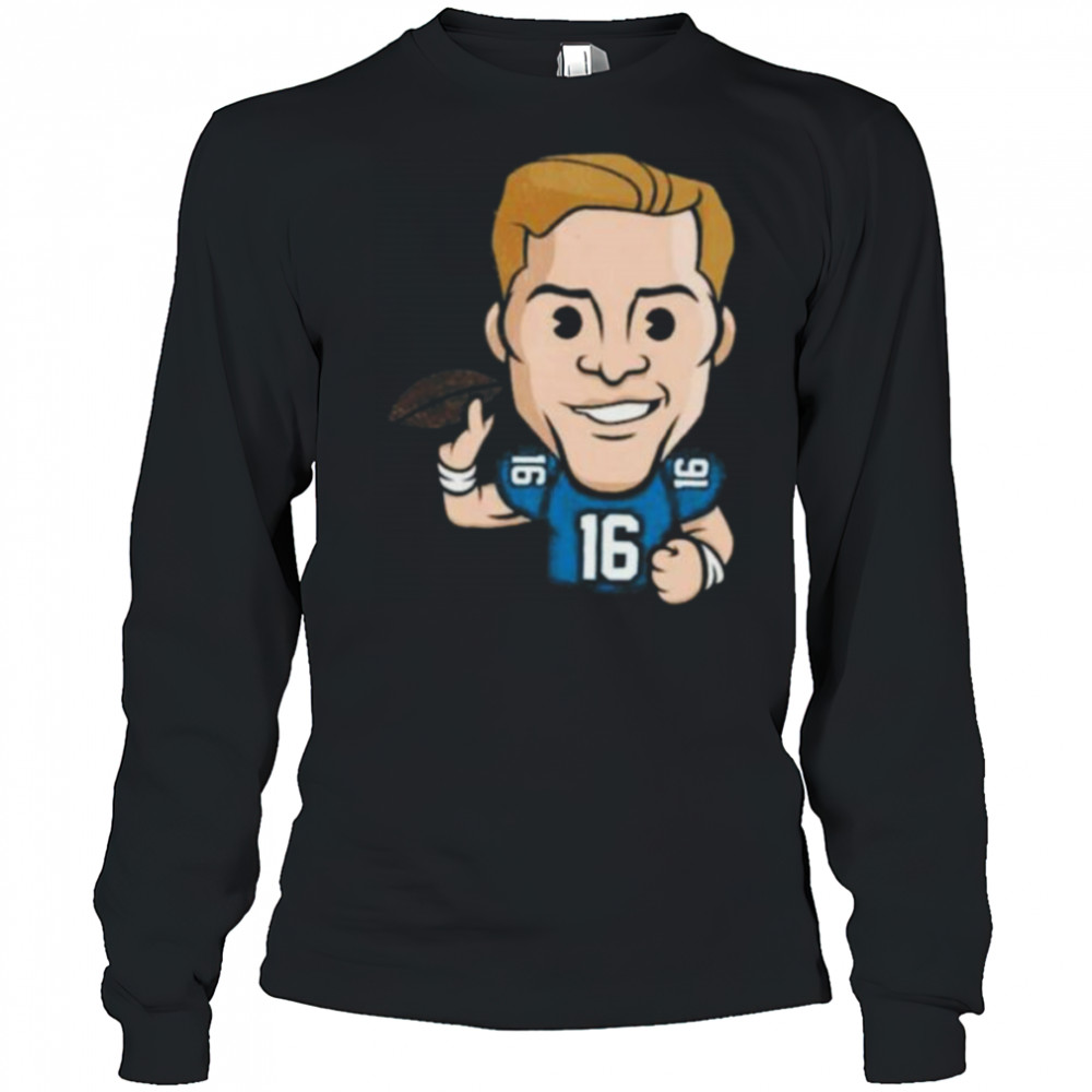 Detroit Lions Jared Goff Emoji Washed Oversized Vintage Men’s Shirt Long Sleeved