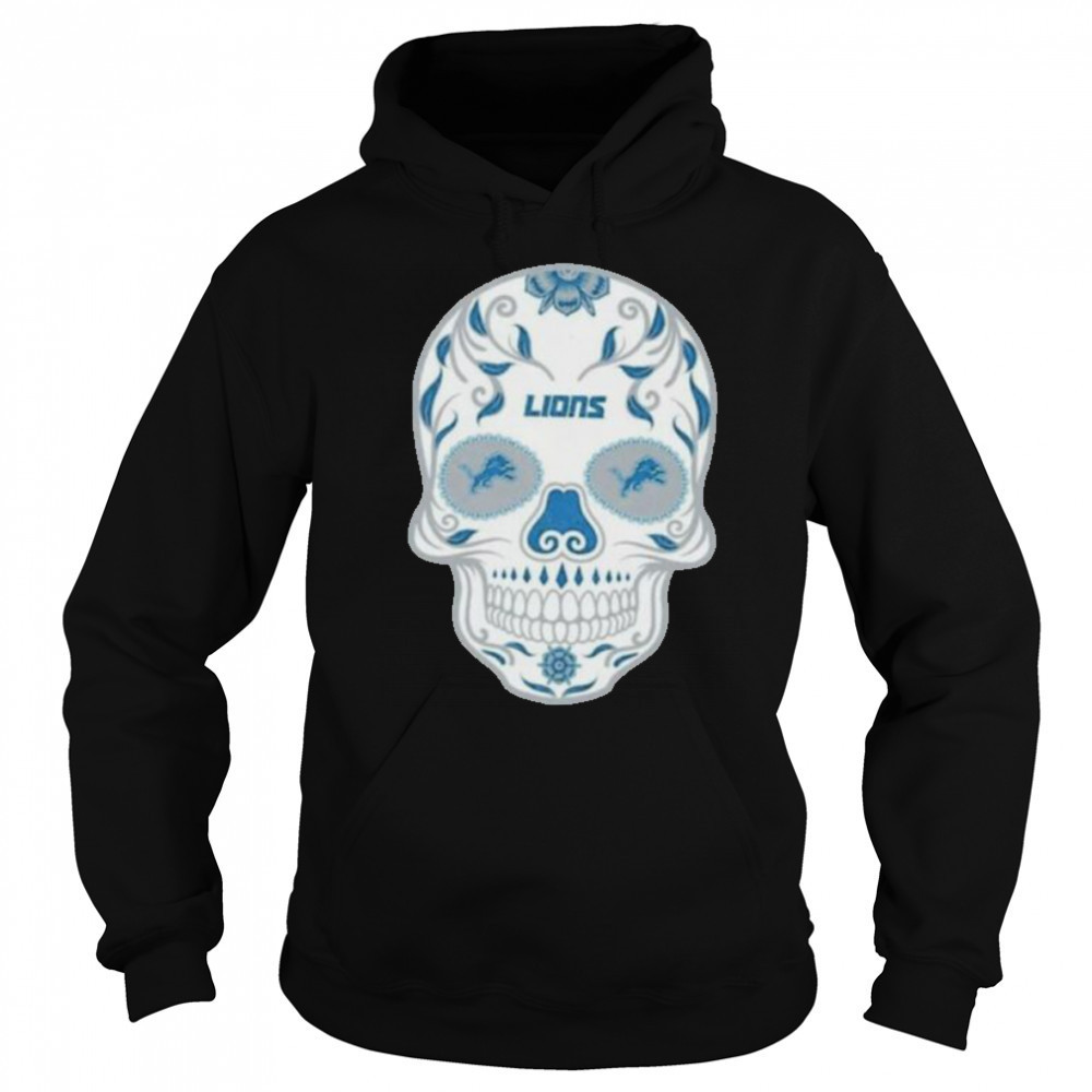 Detroit Lions Skull Printed Vintage Men’s Oversized Shirt Sweatshirt