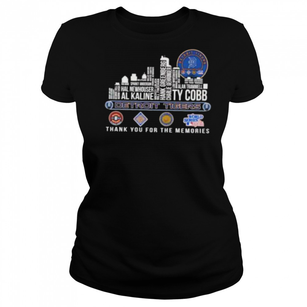 Detroit Tigers 2025 thank you for the memories players names city skyline Shirt Women's T-shirt