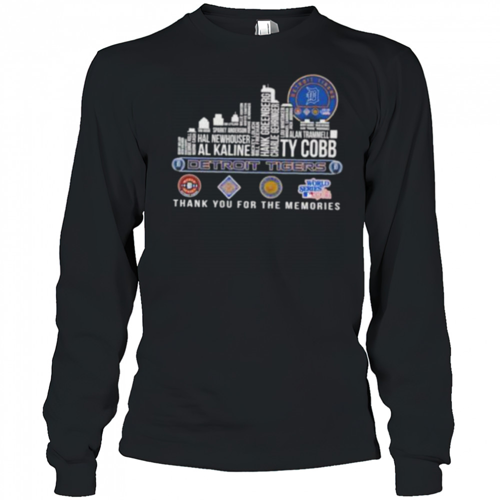 Detroit Tigers 2025 thank you for the memories players names city skyline Shirt Long Sleeved