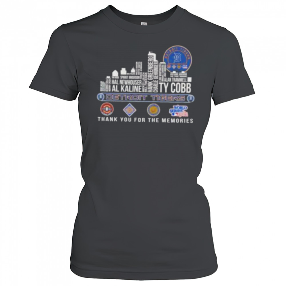 Detroit Tigers 2025 thank you for the memories players names city skyline Shirt Women's T-shirt