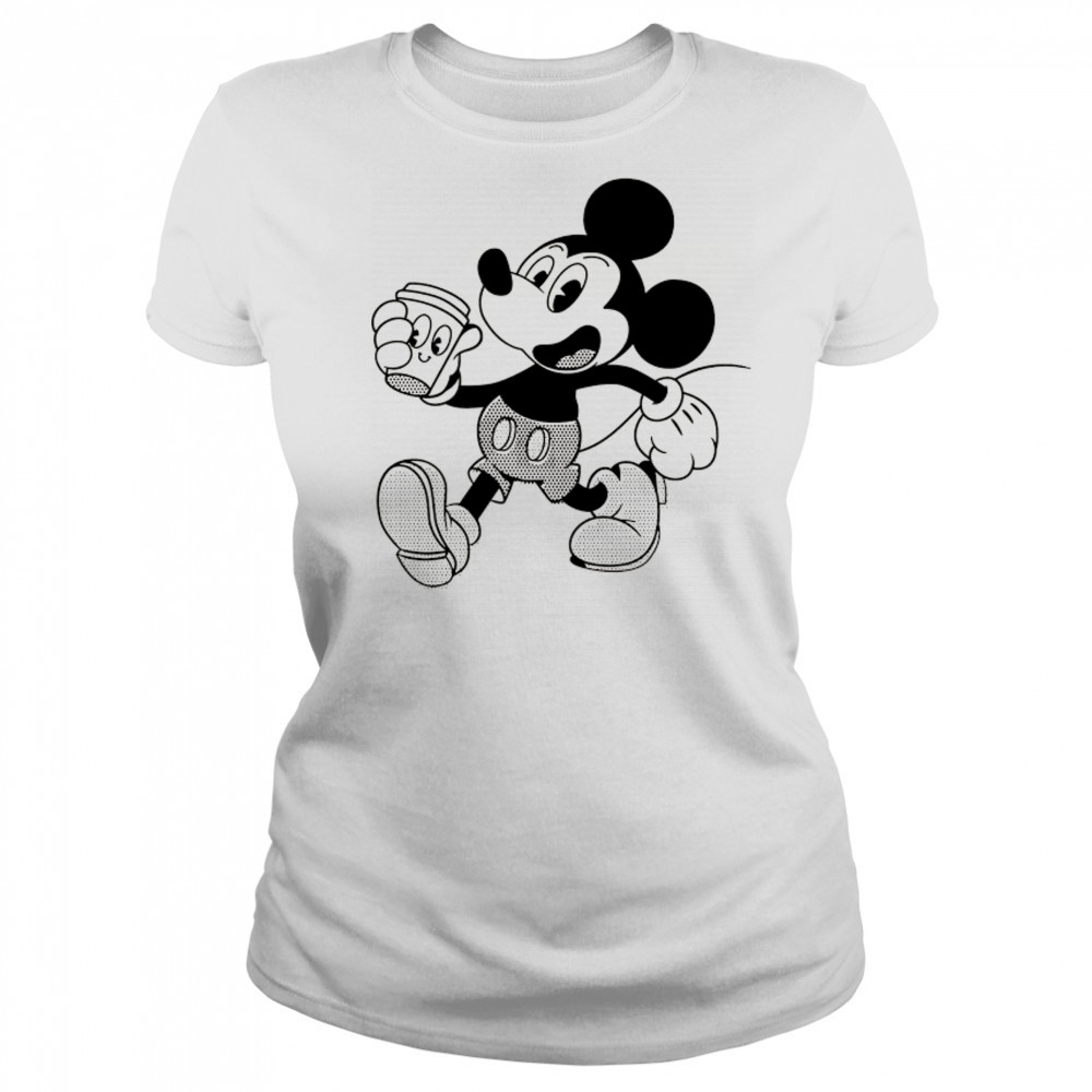 Disney Mickey Mouse and Coffee shirt Women's T-shirt