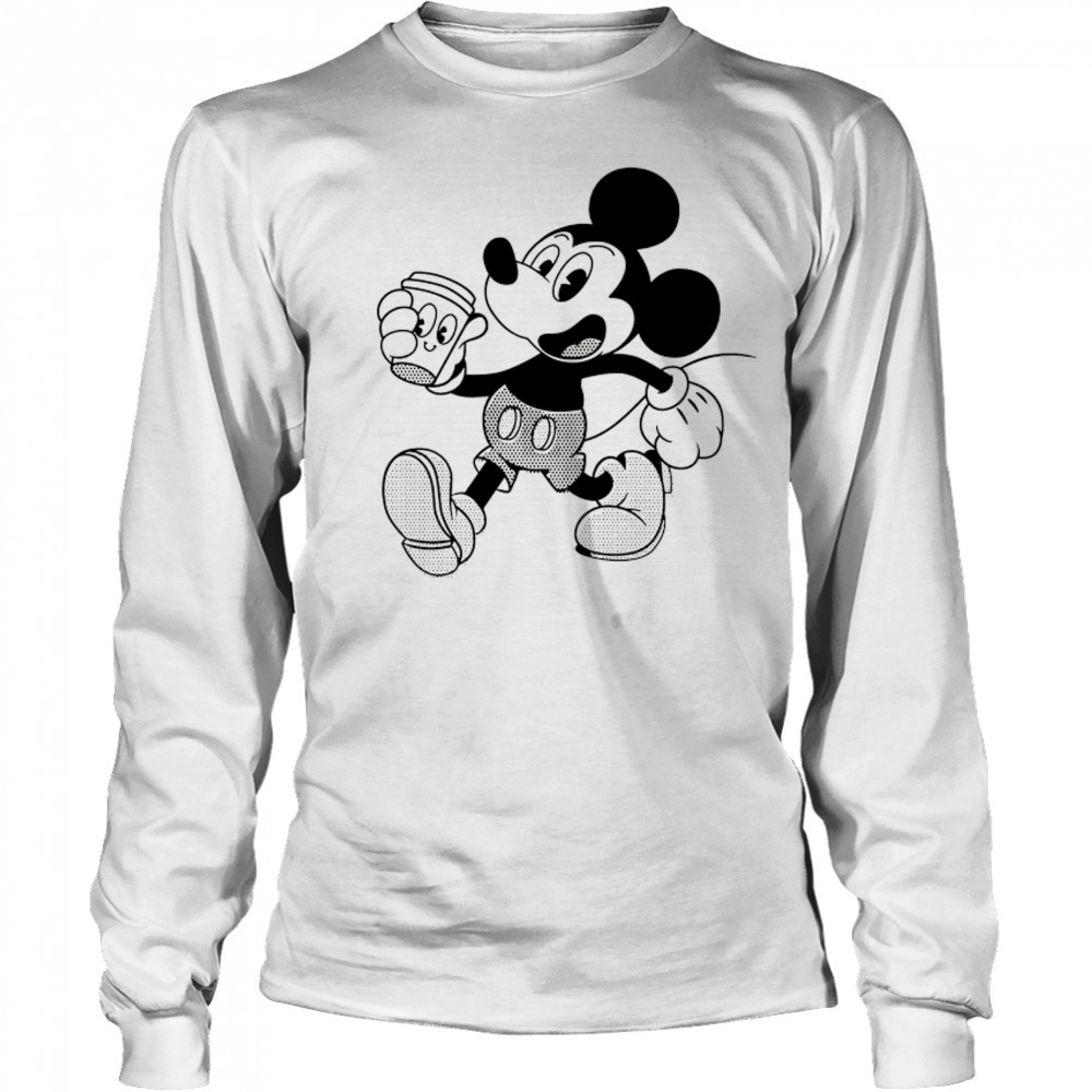 Disney Mickey Mouse and Coffee shirt Long Sleeved