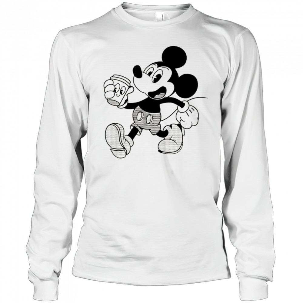 Disney Mickey Mouse and Coffee shirt Long Sleeved