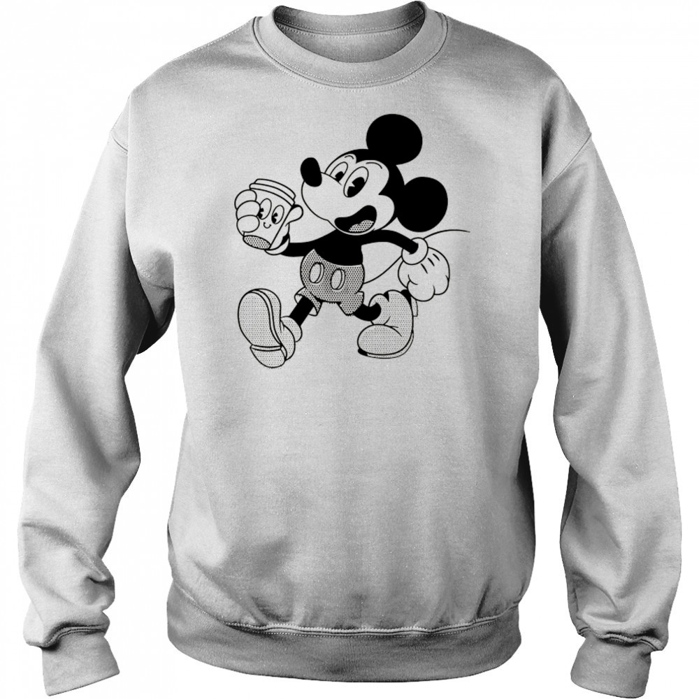 Disney Mickey Mouse and Coffee shirt Hoodie