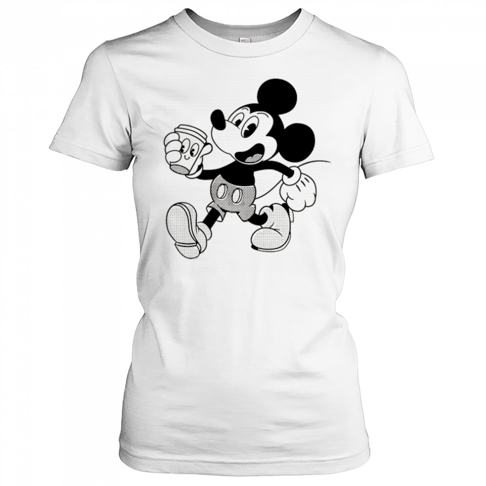 Disney Mickey Mouse and Coffee shirt Women's T-shirt