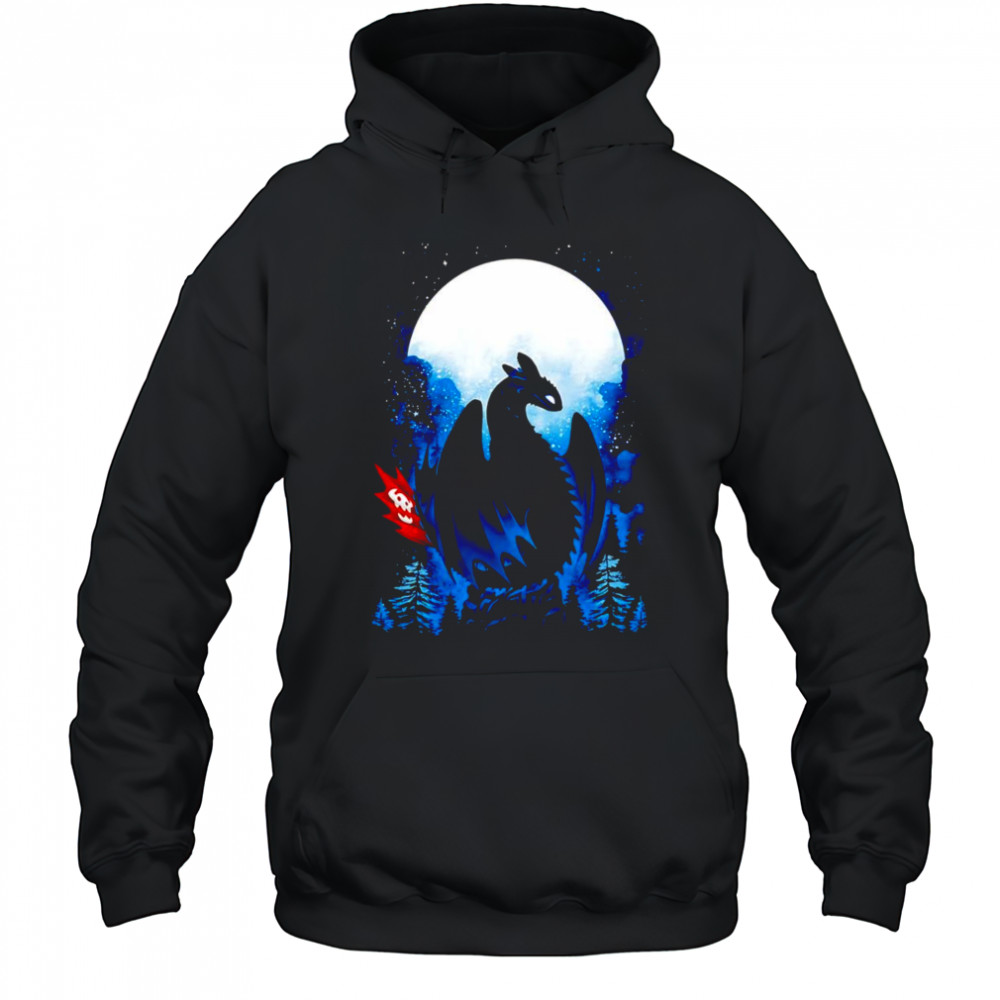 Dragon in the Moonlight Toothless shirt Hoodie