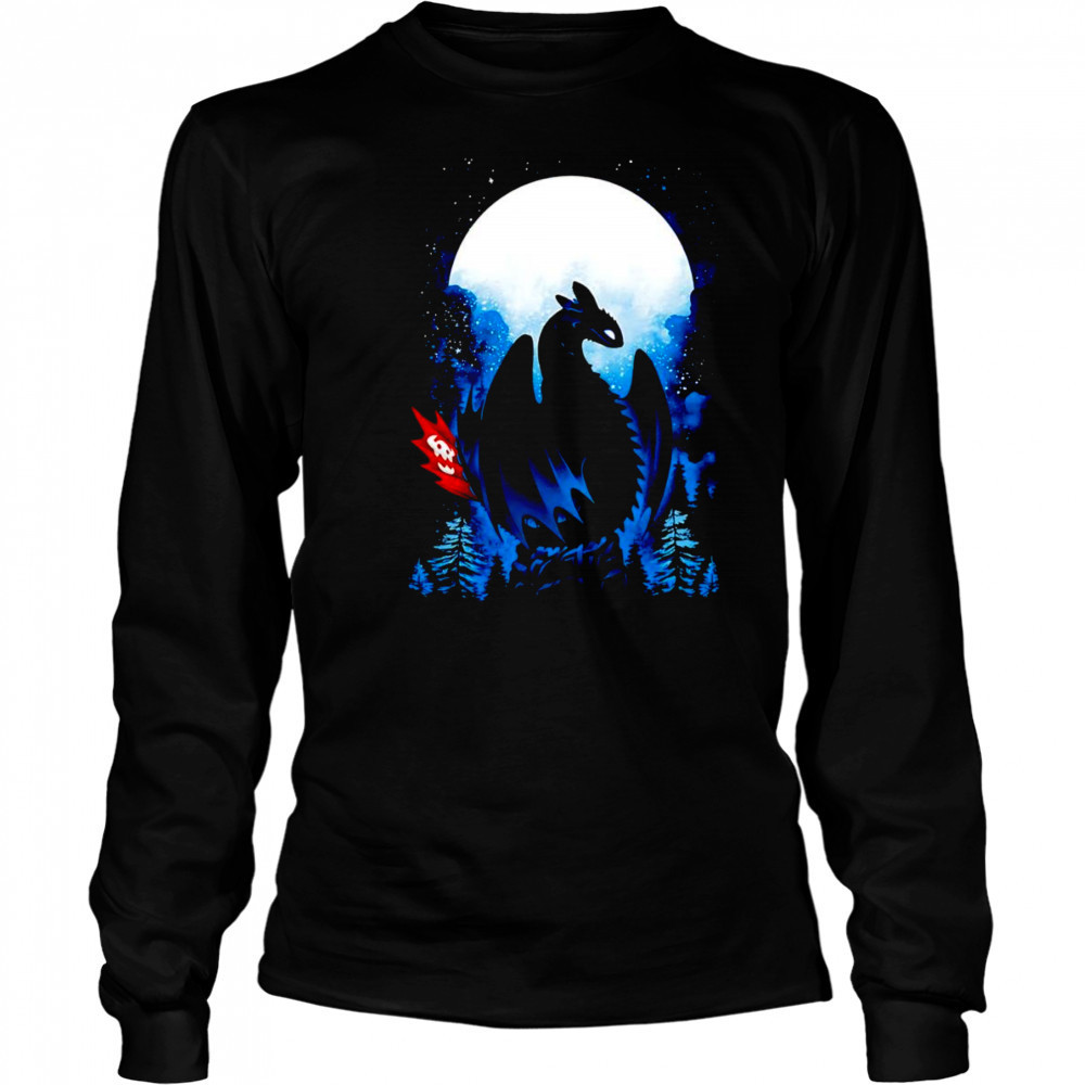 Dragon in the Moonlight Toothless shirt Long Sleeved