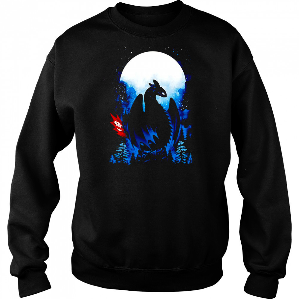 Dragon in the Moonlight Toothless shirt Hoodie