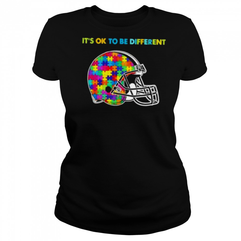 Football Helmet Autism awareness It’s ok to be different Shirt Women's T-shirt