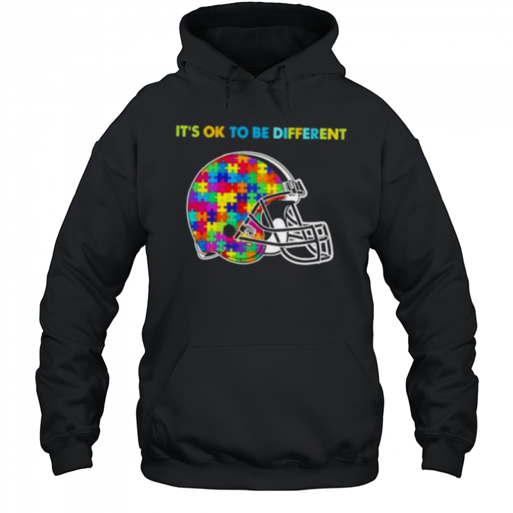 Football Helmet Autism awareness It’s ok to be different Shirt Hoodie