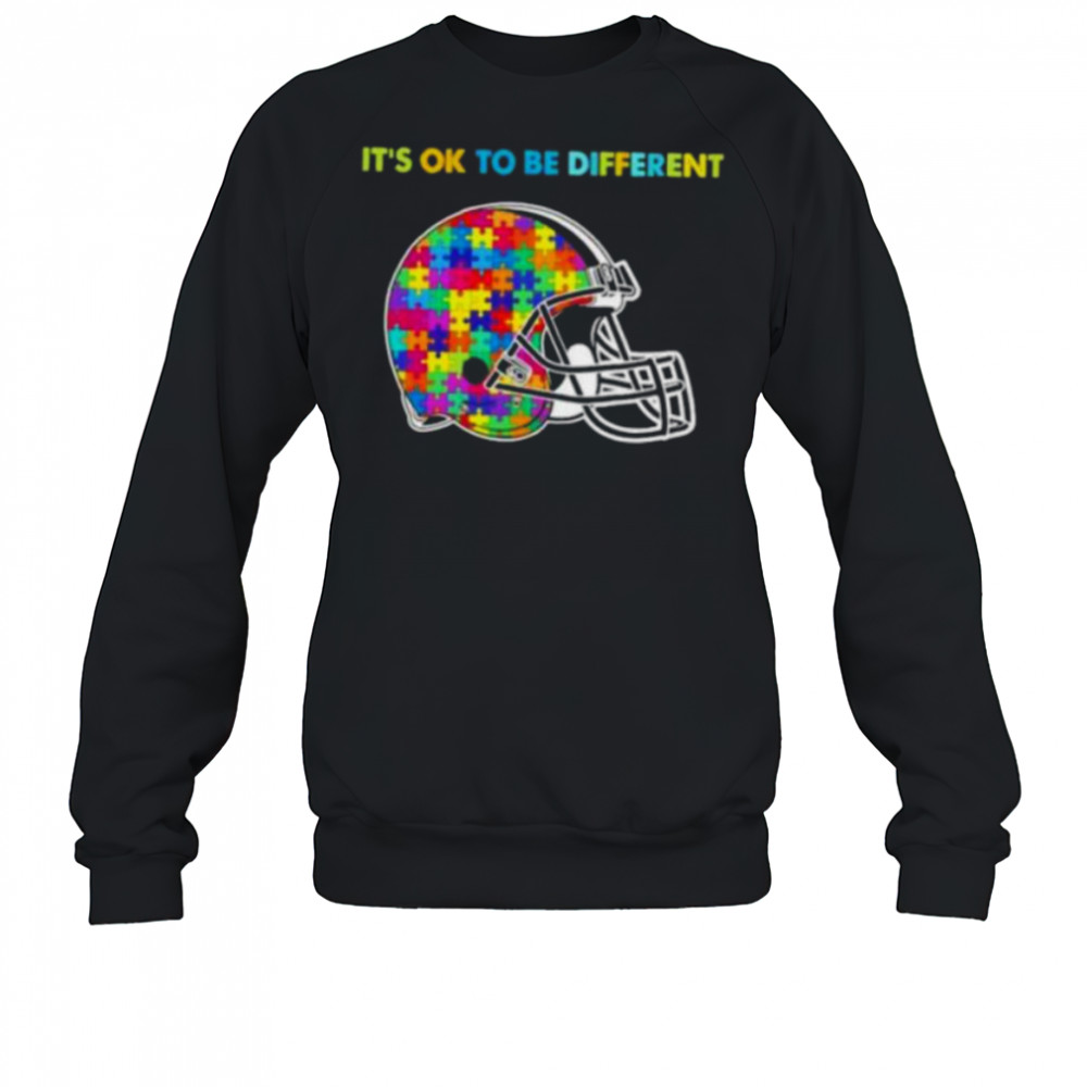 Football Helmet Autism awareness It’s ok to be different Shirt Sweatshirt