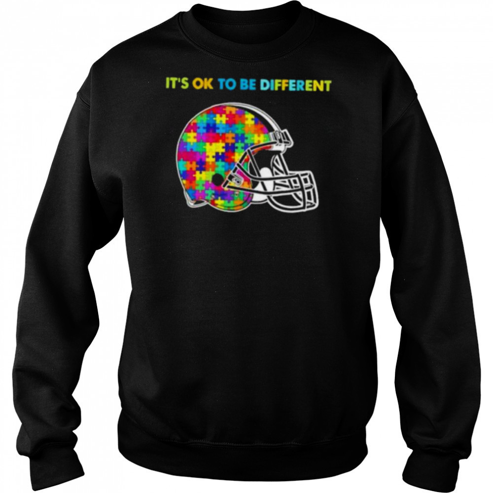 Football Helmet Autism awareness It’s ok to be different Shirt Hoodie
