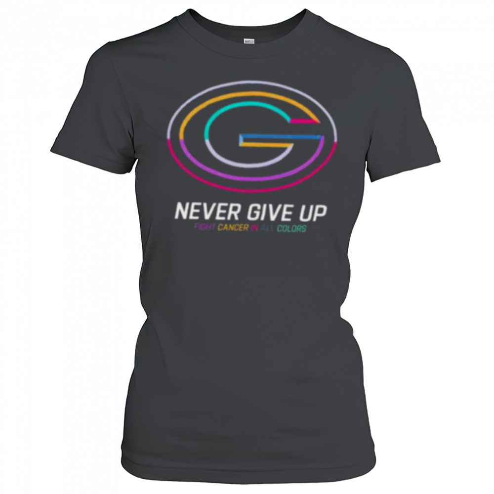 Green Bay Packers never give up Fight Cancer in all colors Shirt Women's T-shirt