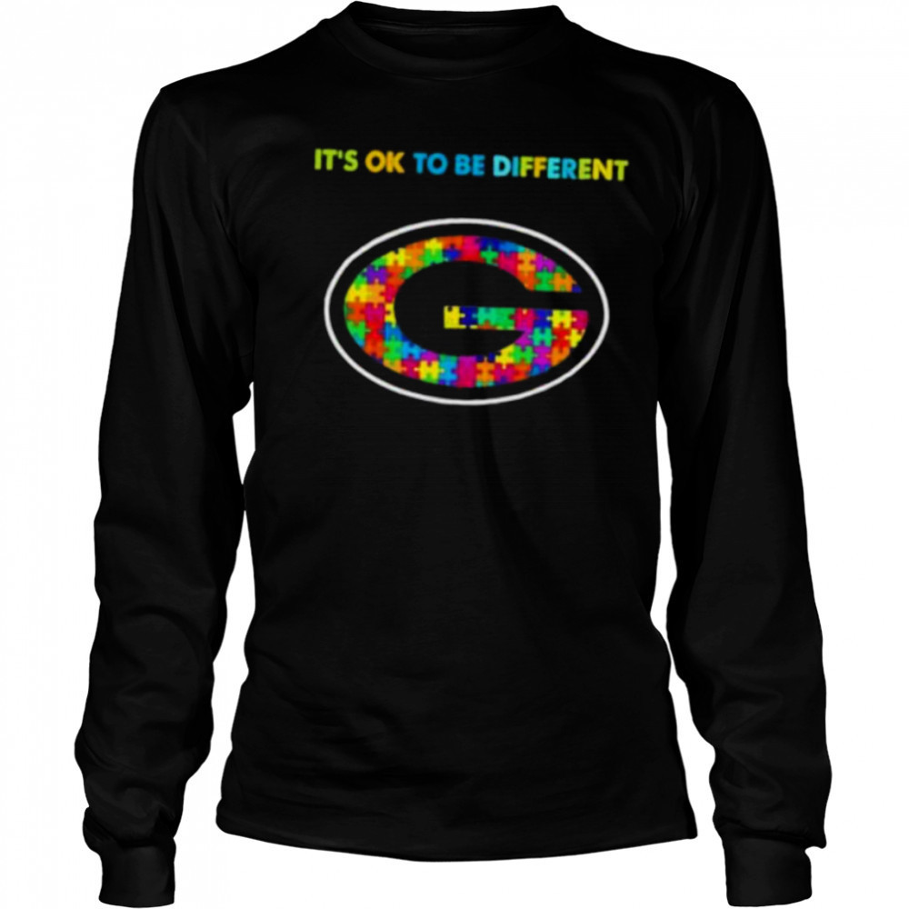 Green Bay Packers x Autism awareness it’s ok to be different Shirt Long Sleeved