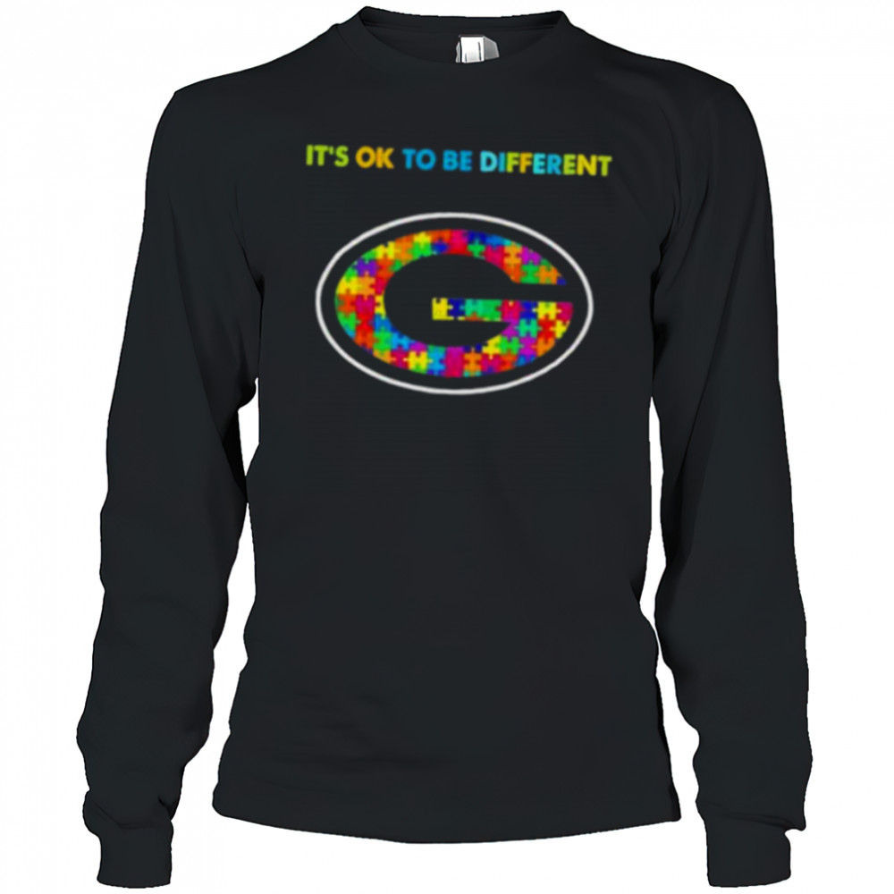 Green Bay Packers x Autism awareness it’s ok to be different Shirt Long Sleeved