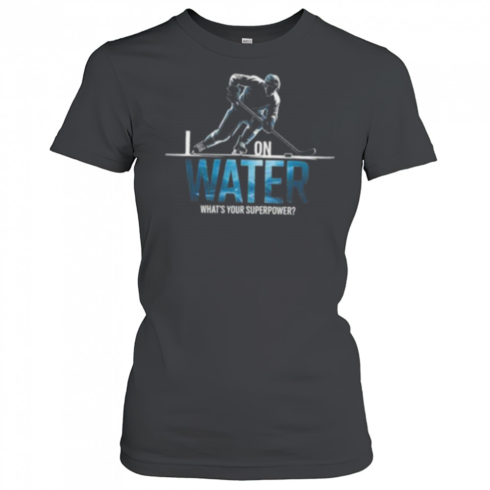 Hockey Player Superpower Funny Ice Skater Slapshot Sport Fan Long Sleeve Shirt Women's T-shirt