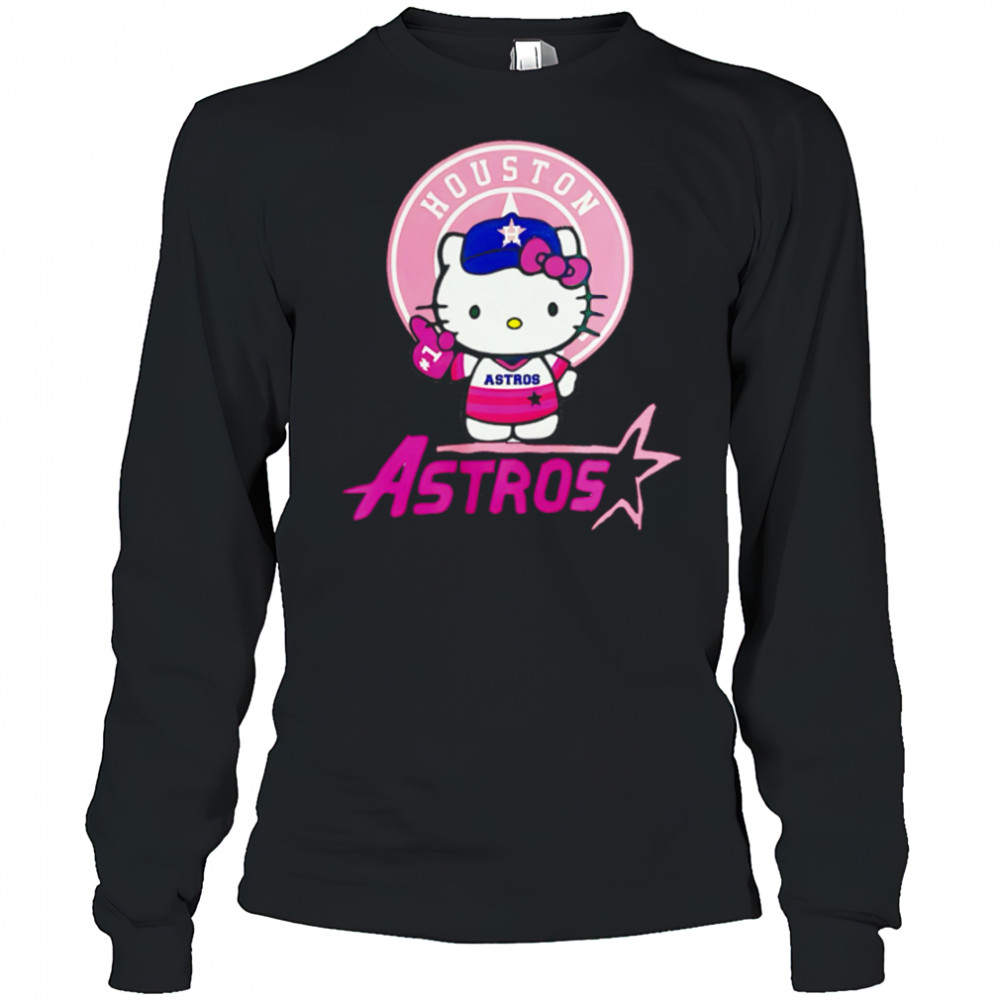 Houston Astros Hello Kitty pink girl shirt Long Sleeved