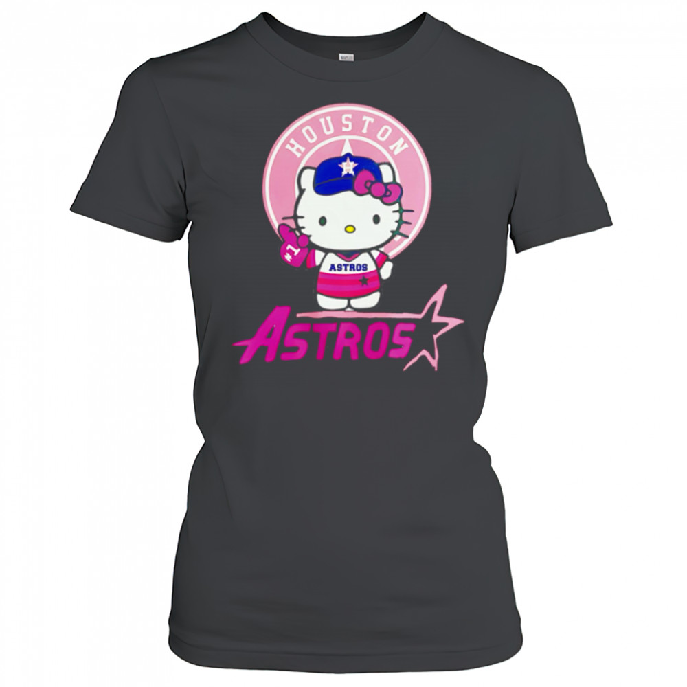 Houston Astros Hello Kitty pink girl shirt Women's T-shirt