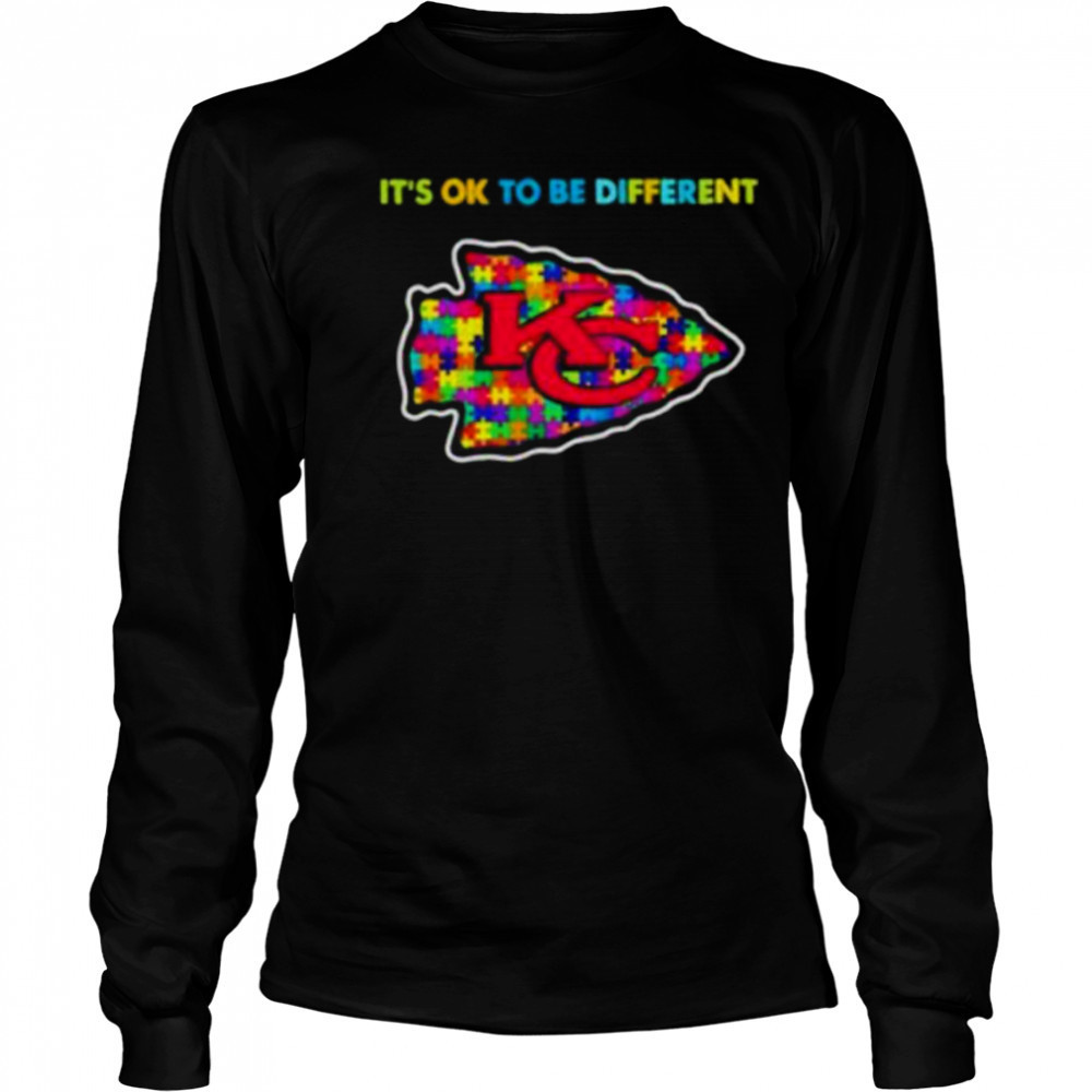 Kansas City Chiefs x Autism awareness it’s ok to be different Shirt Long Sleeved