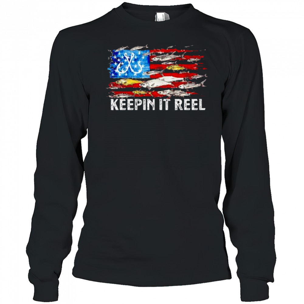 Keepin it Reel American Fish shirt Long Sleeved