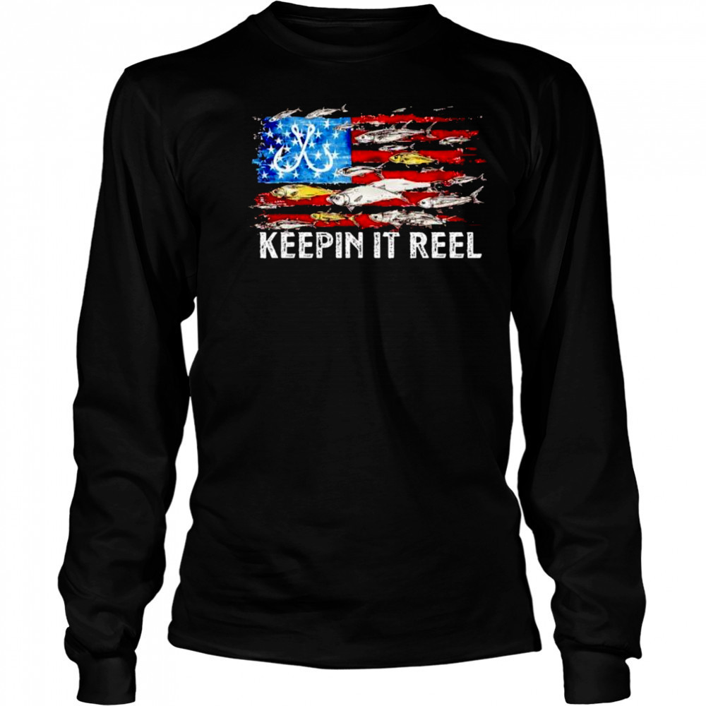 Keepin it Reel American Fish shirt Long Sleeved