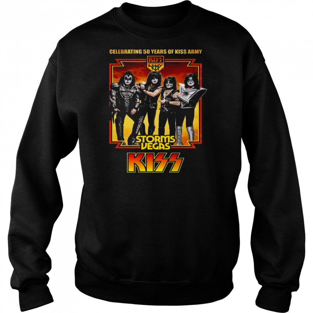 KISS Celebrating 50 Years Of Kiss Army Storms Vegas Shirt Hoodie