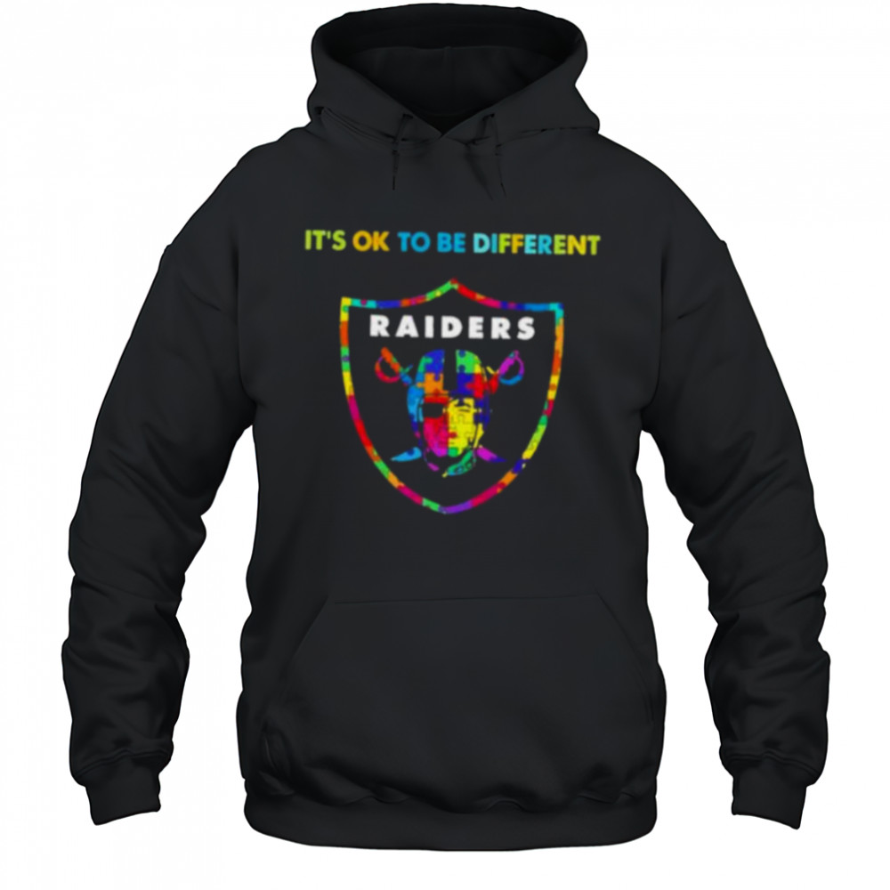 Las Vegas Raiders Autism awareness It’s ok to be different Shirt Hoodie