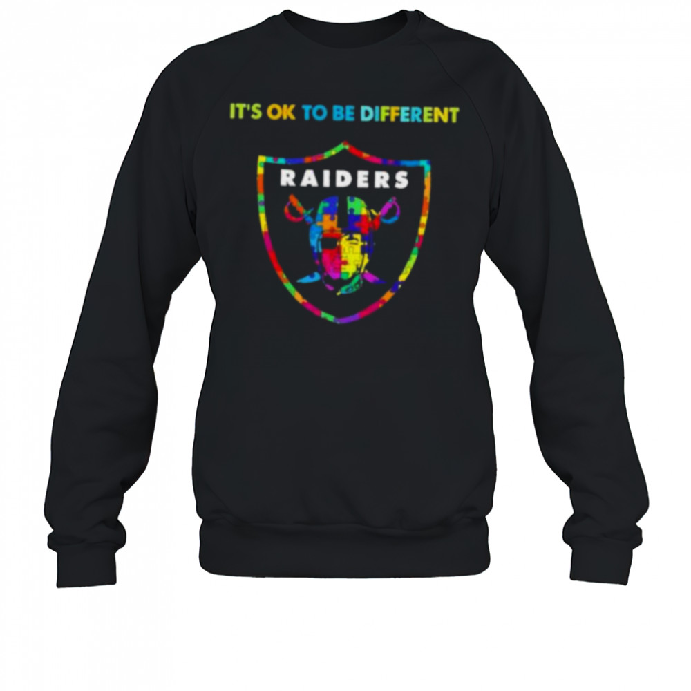 Las Vegas Raiders Autism awareness It’s ok to be different Shirt Sweatshirt
