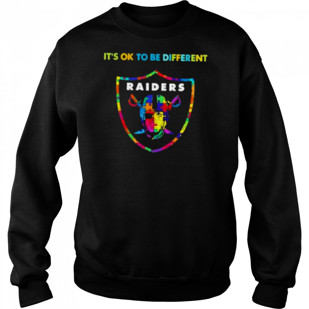 Las Vegas Raiders Autism awareness It’s ok to be different Shirt Hoodie