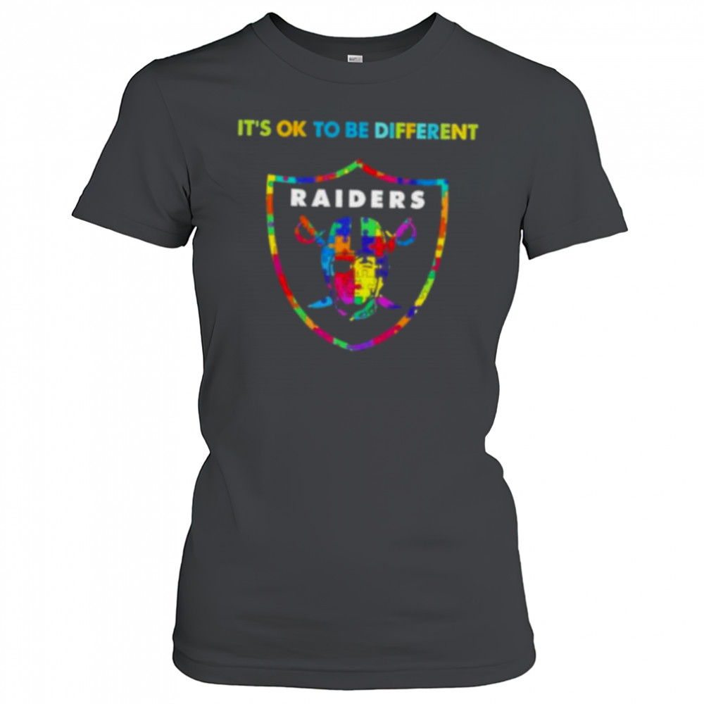 Las Vegas Raiders Autism awareness It’s ok to be different Shirt Women's T-shirt