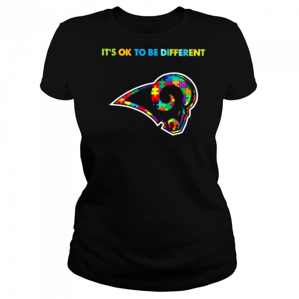 Los Angeles Rams Autism awareness It’s ok to be different Shirt Women's T-shirt