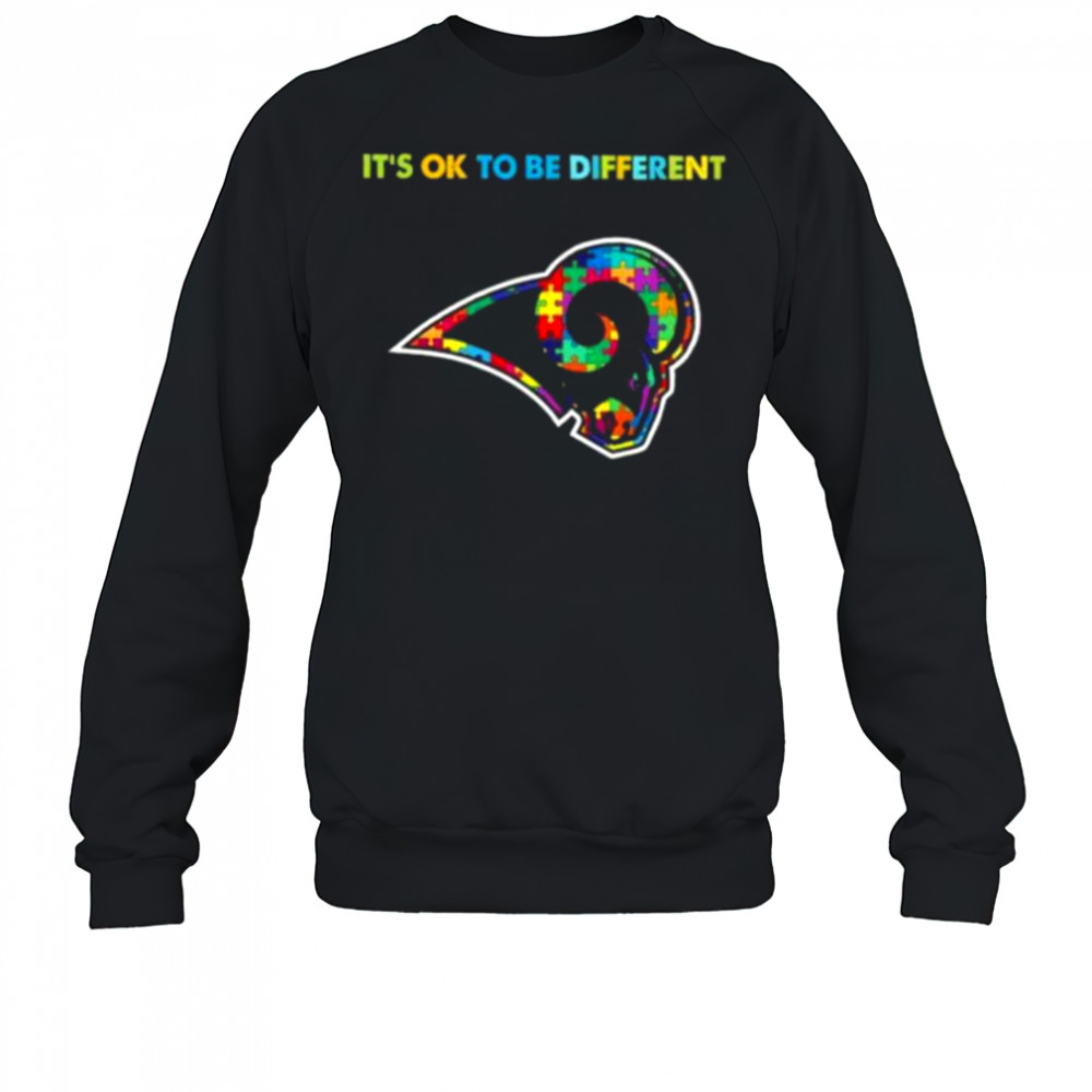 Los Angeles Rams Autism awareness It’s ok to be different Shirt Sweatshirt